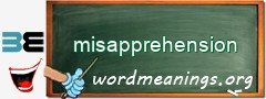 WordMeaning blackboard for misapprehension